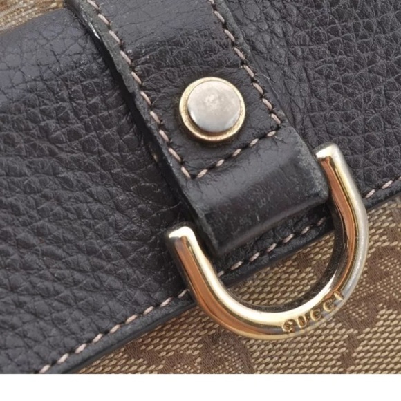 GUCCI GG Crystal Abbey Shoulder Tote Bag GG PVC Leather Brown 🤎 - Picture 11 of 16